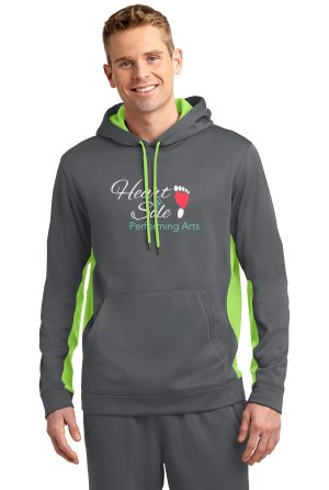 Sport-Tek® Sport-Wick® Fleece Colorblock Hooded Pullover Brand Logo